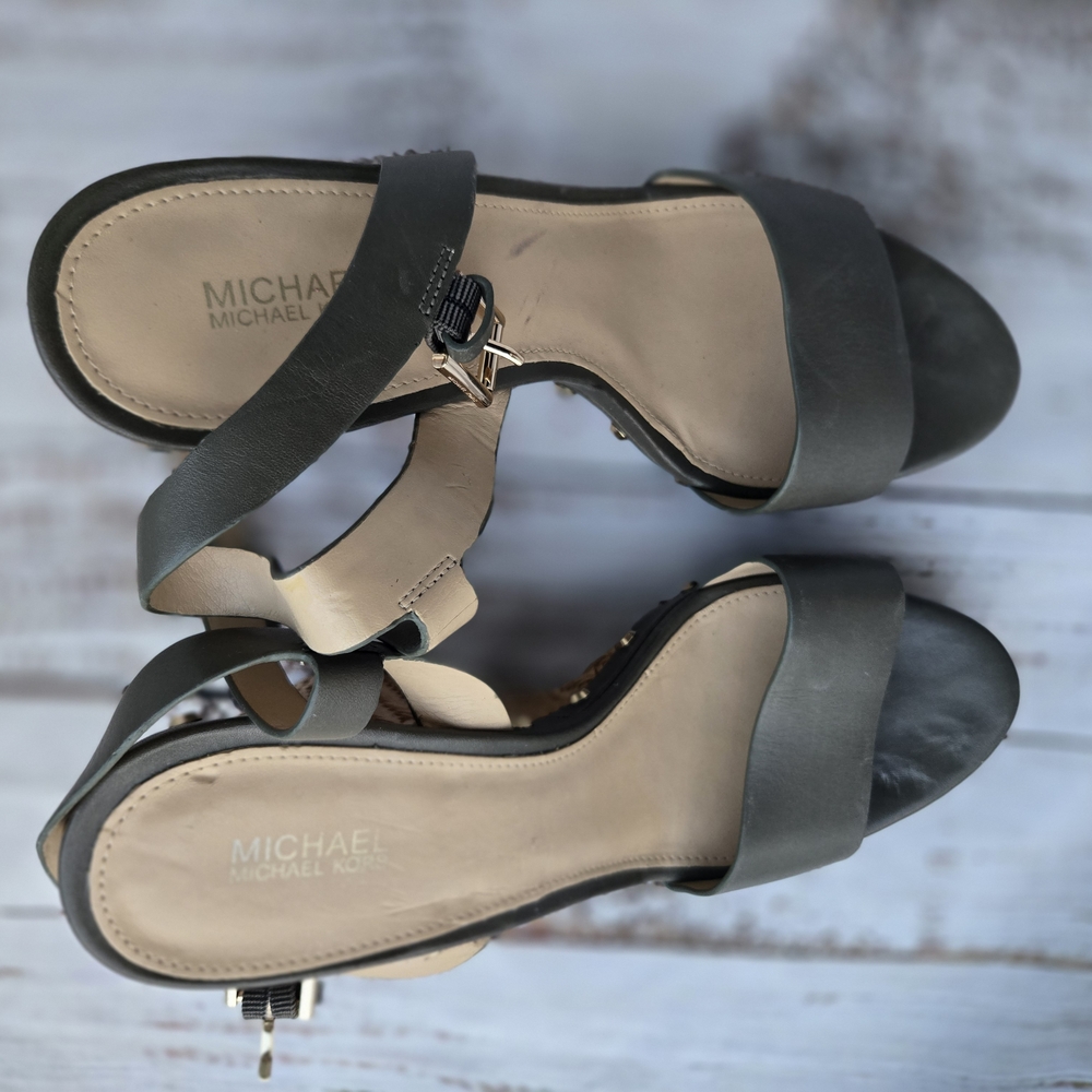 Michael Kors Women's Olive Green Sandals - Picture 2 of 5